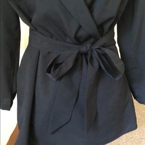 Banana Republic Black Wrap Top